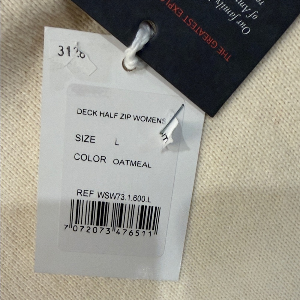 Cream Amundsen BNWT Half-Zip Knit Sweater with Ribbed Collar - Picture 3 of 13